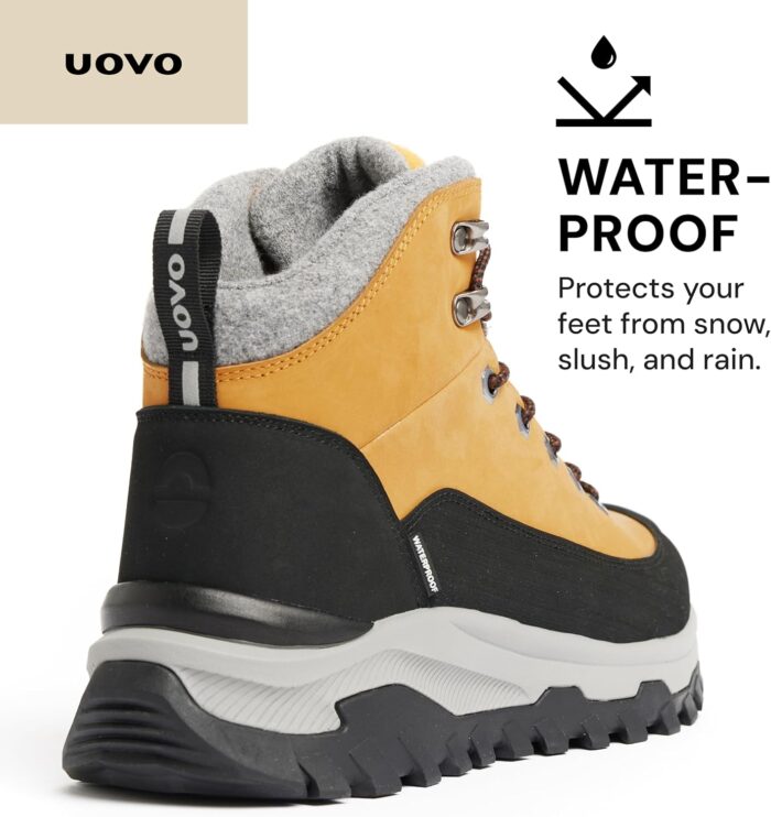 UOVO Men’s Winter Boot, Waterproof Leather - Image 2