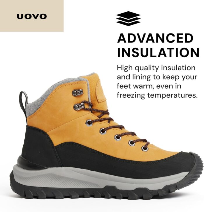 UOVO Men’s Winter Boot, Waterproof Leather - Image 4