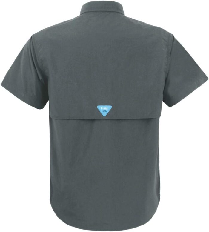 Men's UV UPF 50+ Fishing Shirts for Men Sun Protection Soild Breathable Fast Dry SPF Hiking Short Sleeve Shirts - Image 2
