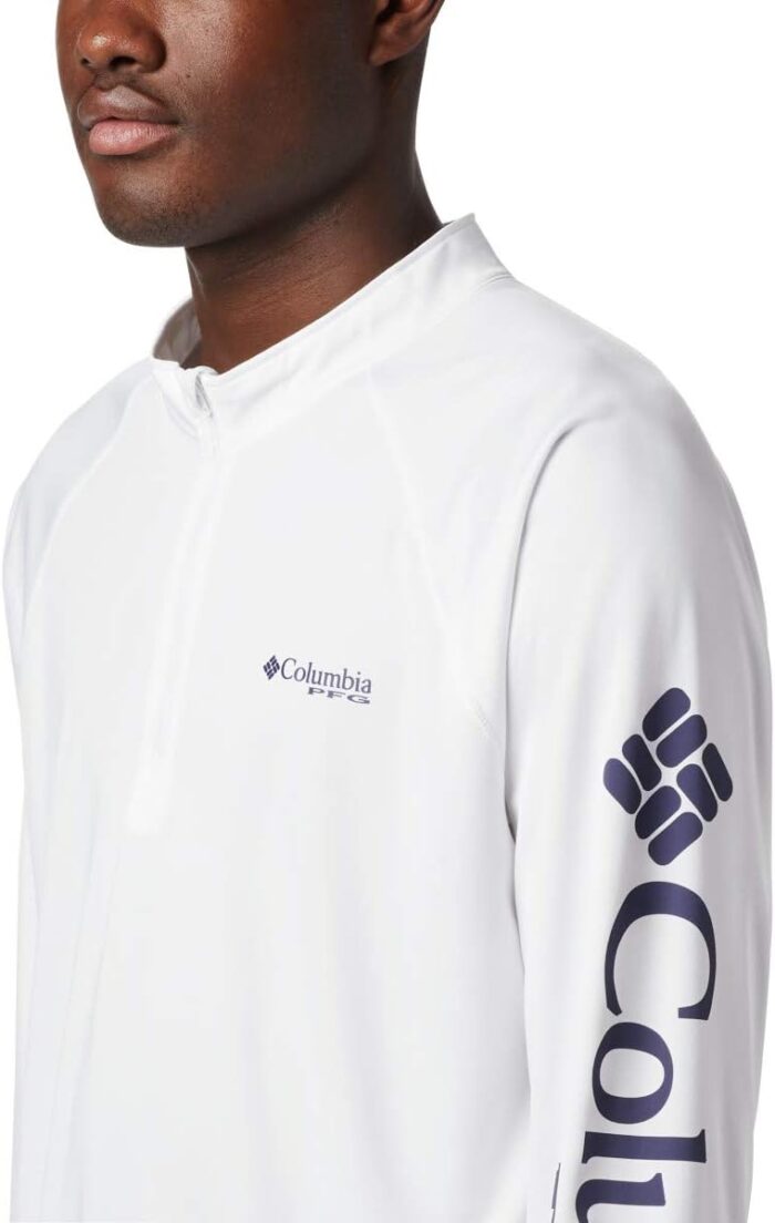 Columbia Men's PFG Terminal Tackle 1/4 Sleeve Zip Tee, Breathable, UV Sun Protection - Image 4