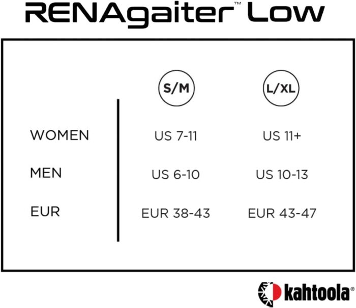 Kahtoola RENAgaiter Low Gaiters for Hiking, Mountaineering, Trail Running, Shoe & Boot Protection in Mud, Snow & Ice - Image 5