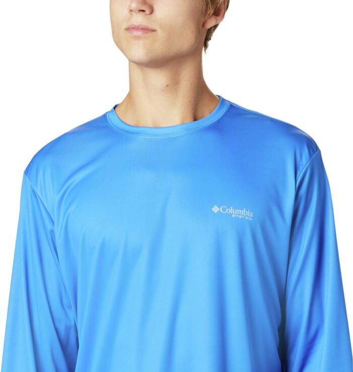Columbia Men's Standard Terminal Tackle PFG State Triangle Long Sleeve, Vivid Blue/TX Flag, Large - Image 4