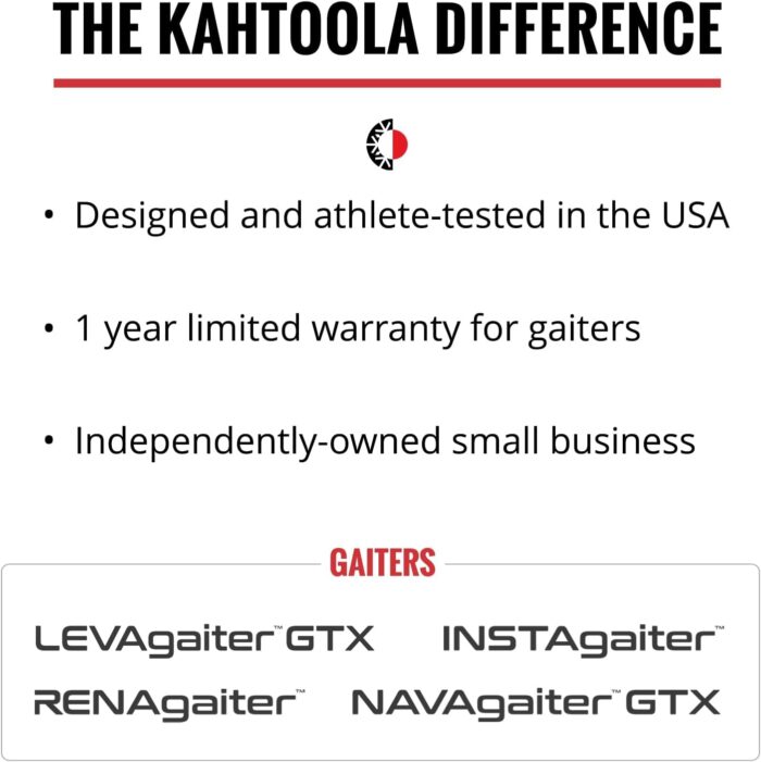 Kahtoola INSTAgaiter Low Gaiters for Hiking, Trail Running, Mountaineering, Hunting, Rocky Terrain, Mud, Snow & Ice - Image 6