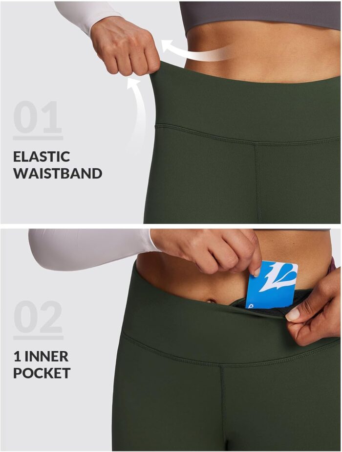 BALEAF Women's Fleece Lined Leggings Thermal Warm Winter Tights High Waisted Yoga Pants Cold Weather with Pockets - Image 5