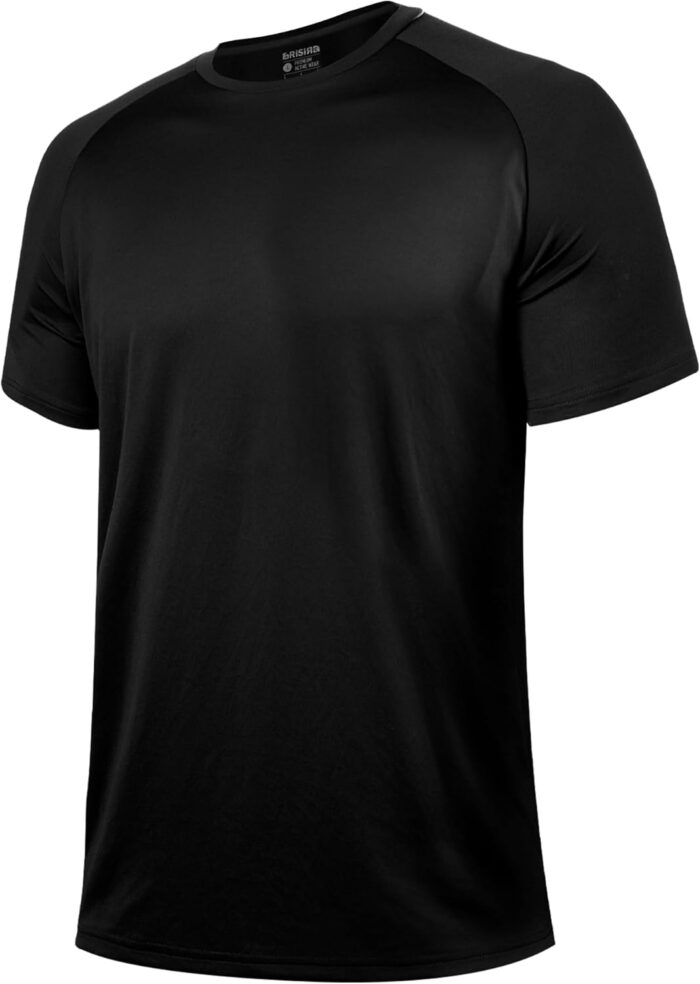 BRISIRA Cooling Workout T Shirts Men Lightweight Short Sleeve Quick Dry Fit Performance Gym Tees Moisture Wicking Athletic