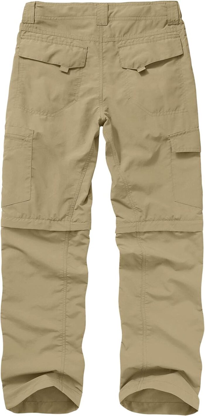 Mens Hiking Pants Convertible Zip Off Lightweight Quick Dry Fishing Safari Camping Travel boy Scout Pants - Image 2