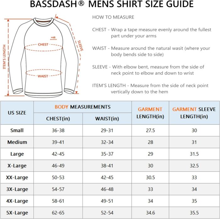 BASSDASH UPF 50 Fishing Tee for Men Camo Long Sleeve Shirt Quick Dry Sweatshirts - Image 3