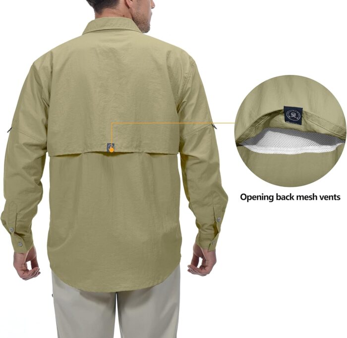 Little Donkey Andy Men's UPF 50+ UV Protection Shirt, Long Sleeve Fishing Hiking Shirt - Image 3