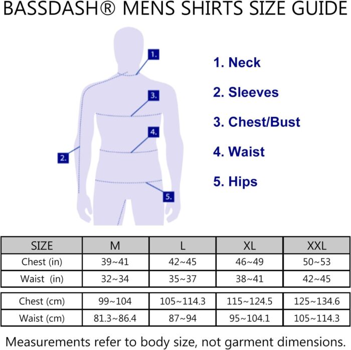 BASSDASH Fishing T Shirts for Men UV Sun Protection UPF 50+ Long Sleeve Tee T-Shirt - Image 5