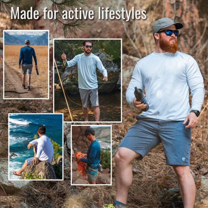 Vapor Apparel Men's Outdoor UPF 50+ Long Sleeve T-Shirt, UV Sun Protection for Fishing, Running, Hiking, Swimming - Image 7