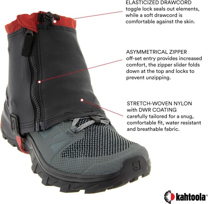 Kahtoola RENAgaiter Low Gaiters for Hiking, Mountaineering, Trail Running, Shoe & Boot Protection in Mud, Snow & Ice - Image 3