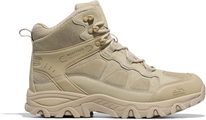 NORTIV 8 Men's Waterproof Hiking Boots Outdoor Mid Trekking Backpacking Mountaineering Shoes - Image 3