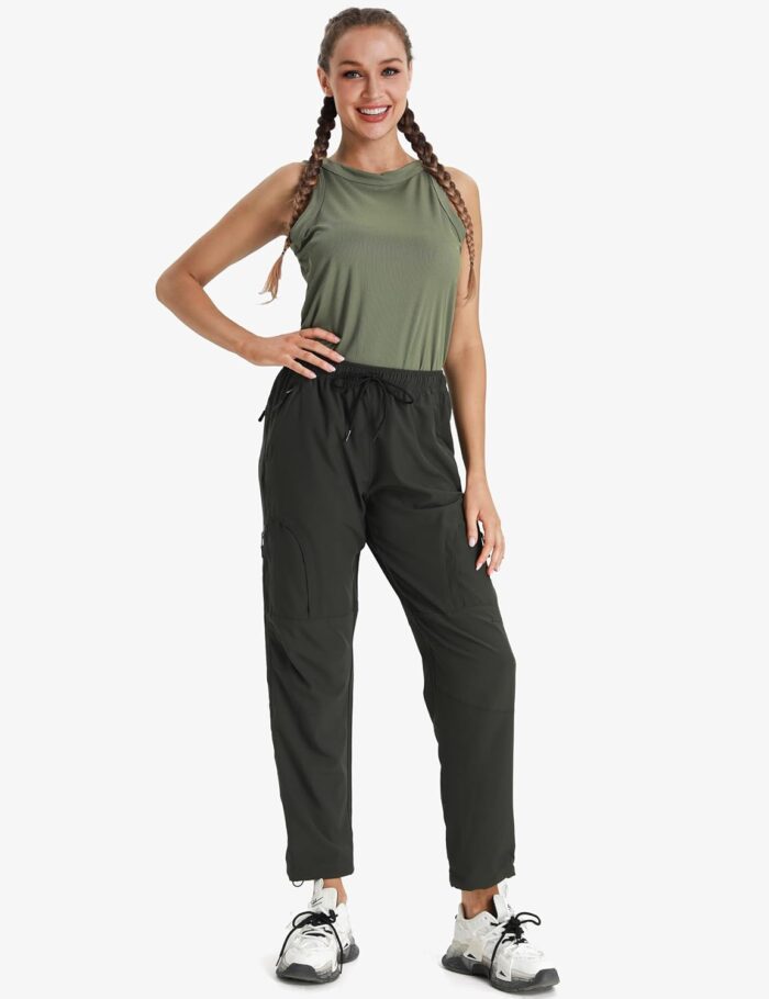 Seamaid Women's Hiking Pants Quick Dry Lightweight Water Resistant Cargo Pants with Zipper Pockets Travel Outdoor - Image 5