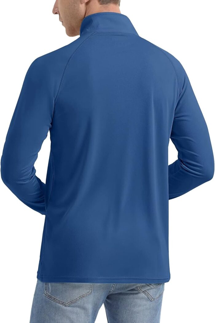MAGCOMSEN Men's Long Sleeve Sun Shirts UPF 50+ Tees 1/4 Zip Up Fishing Running Rash Guard T-Shirts Outdoor Shirt - Image 4