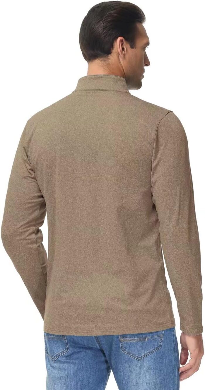 Boladeci Men's Quarter Zip Pullover Premium Fleece Lined Heather Long Sleeve Golf Shirts Midweight 1/4 Half Zip Sweatshirts - Image 6