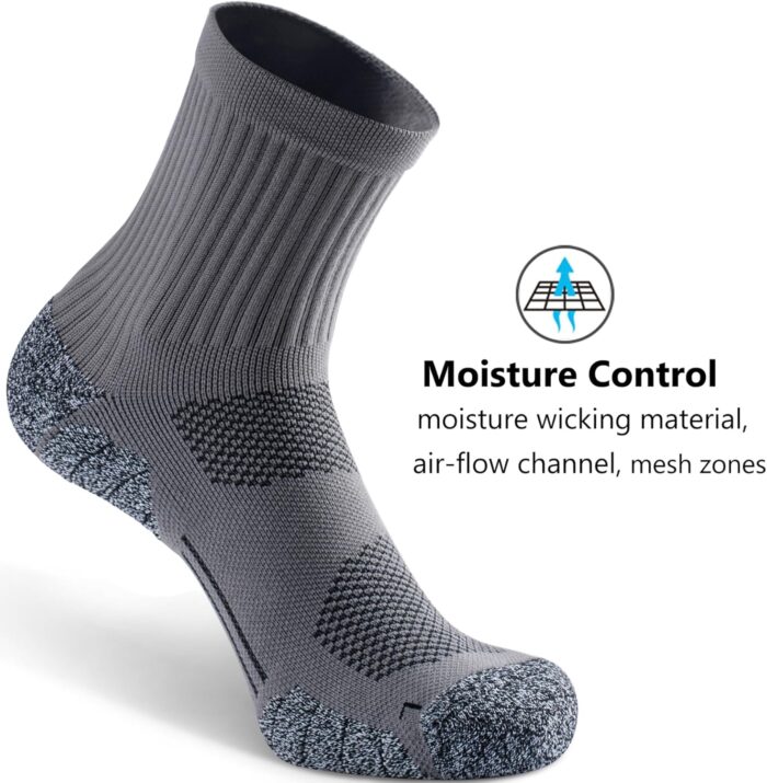 CWVLC Cushioned Compression Sport Quarter Socks for Men Women Youth - Image 5