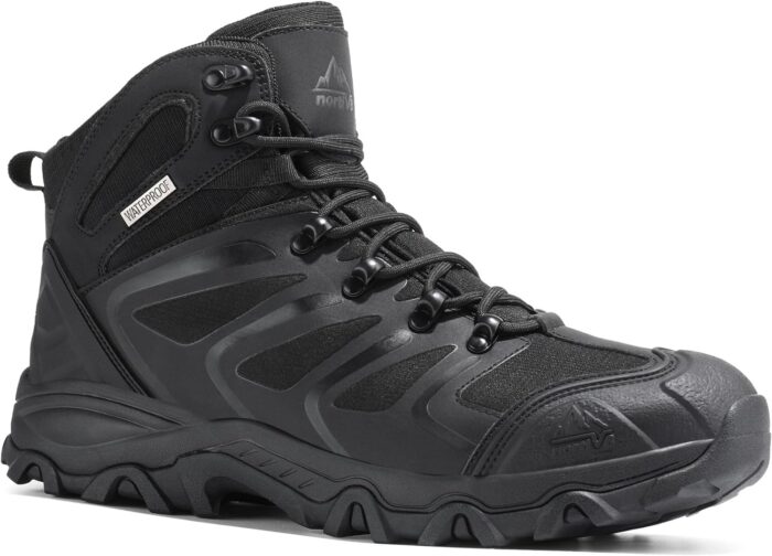 NORTIV 8 Men's Ankle High Waterproof Hiking Boots Outdoor Lightweight Shoes Trekking Trails Armadillo - Image 3