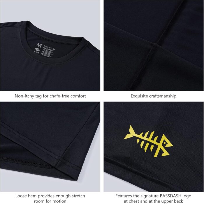 BASSDASH Men’s UPF 50+ Short Sleeve Fishing Shirts Performance Cooling UV Sun Protection Hiking T-Shirts - Image 6