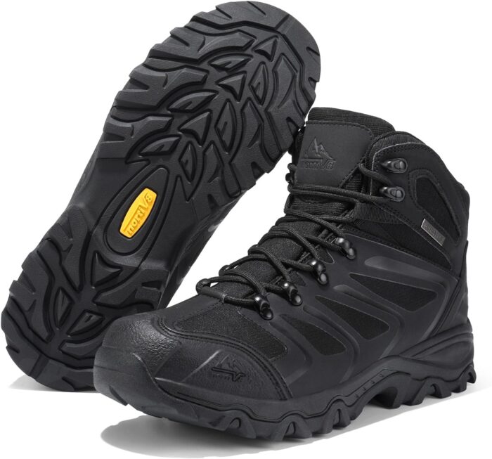 NORTIV 8 Men's Ankle High Waterproof Hiking Boots Outdoor Lightweight Shoes Trekking Trails Armadillo - Image 2