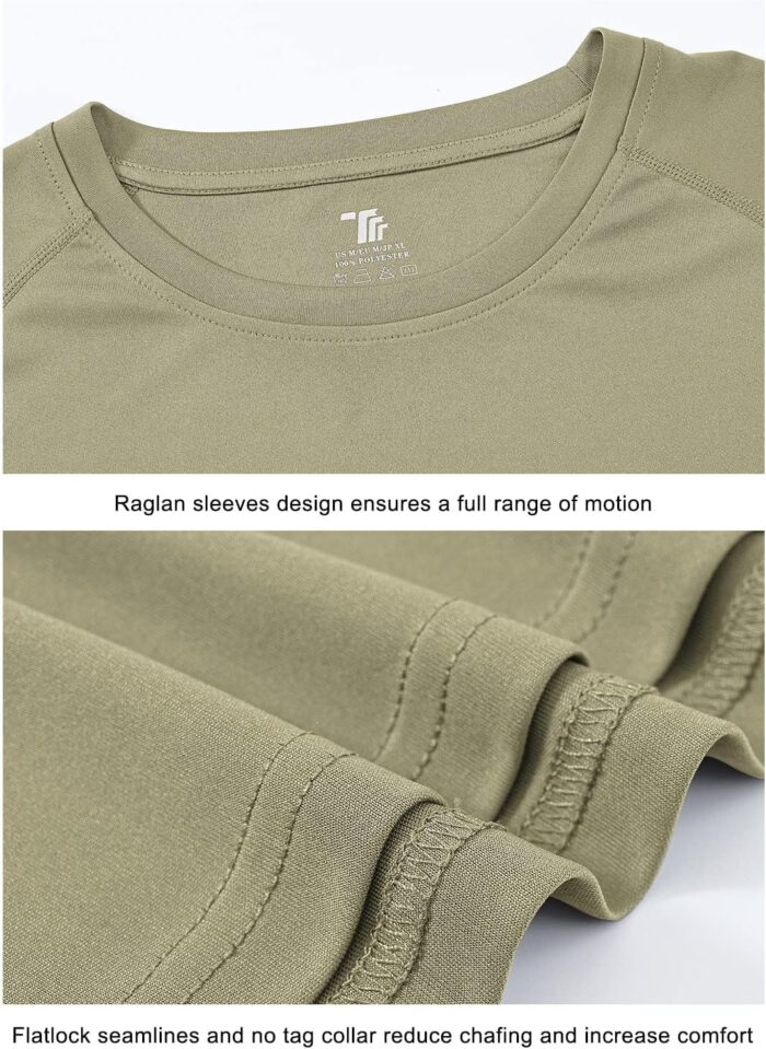 TBMPOY Men's Hiking Shirts Waterproof Dry Fit Athletic T-Shirts SPF Long Sleeve Safari Shirts Outdoor Work Swim Fishing Tops - Image 4