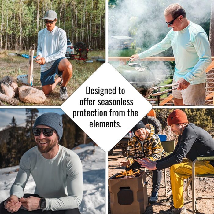 Vapor Apparel Men's Outdoor UPF 50+ Long Sleeve T-Shirt, UV Sun Protection for Fishing, Running, Hiking, Swimming - Image 4