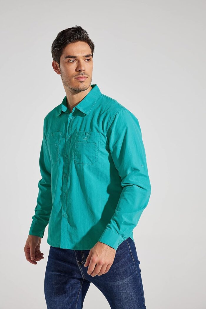 Willit Men's Long Sleeve Fishing Shirts Sun Protection UPF 50+ SPF Shirts Hiking Shirts Cooling Quick Dry - Image 6