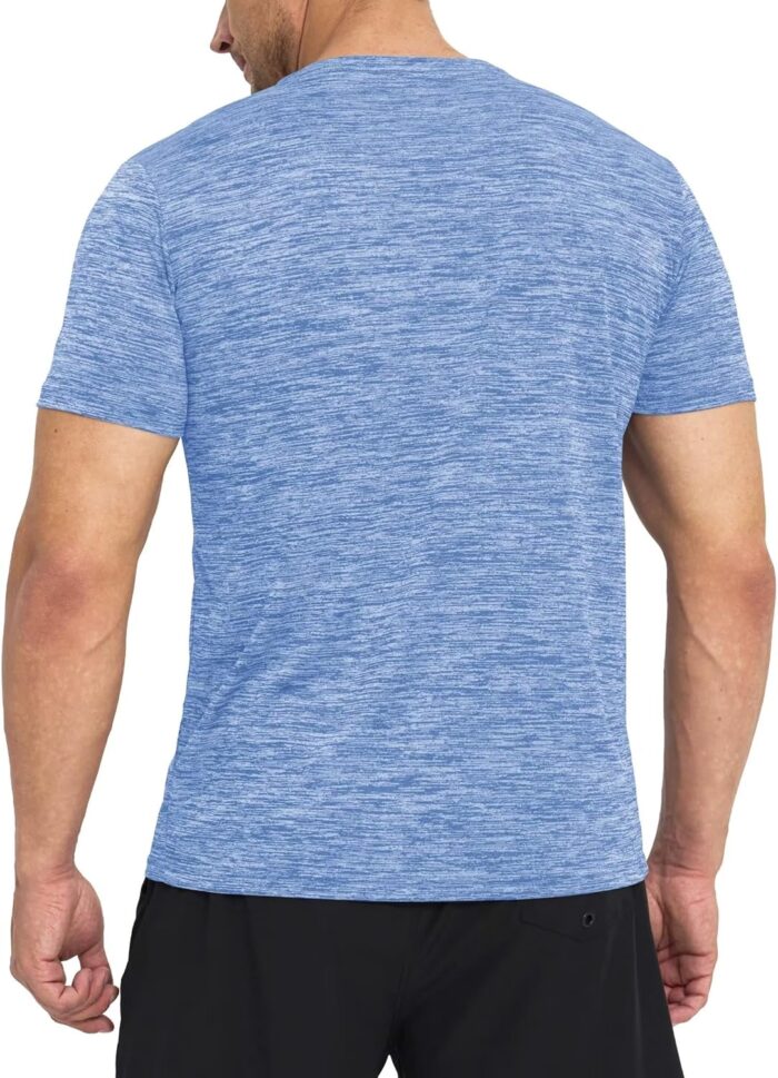 MAGCOMSEN Men's Short Sleeve Shirts Moisture Wicking Athletic T Shirts Running Wokout Crew Neck Performance Tee Shirts - Image 3