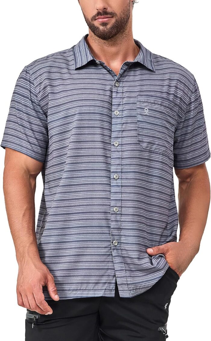 Little Donkey Andy Men's Lightweight Quick Dry Breathable Shirts for Golf Hiking Casual UPF50