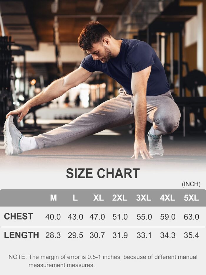 Men's Dry Fit Moisture Wicking 3 & 5 Pack Tech Performance Mesh Quick Dry Active Athletic Crew T Shirts - Image 6