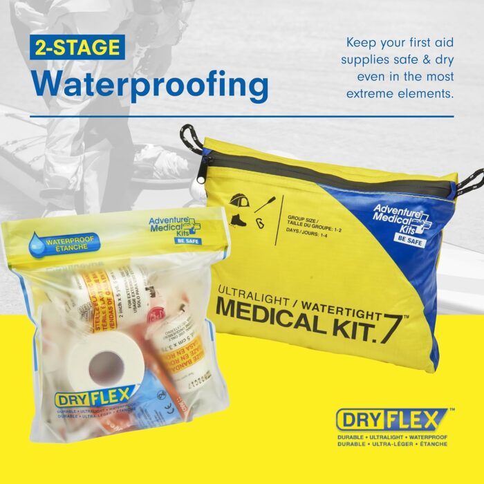 Adventure Medical Kits Ultralight & Watertight Medical Kit .7 - Waterproof Multi-Sport First Aid Kit - Lightweight Medical Kit Includes Bandages, Moleskin, Medication & More - Image 4