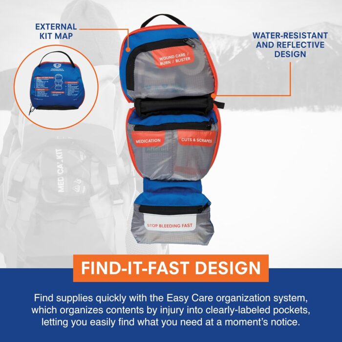 Adventure Medical Kits AMK Mountain Series Hiker Medical Kit, Blue/Orange, One Size, 0100-1001 - Image 4