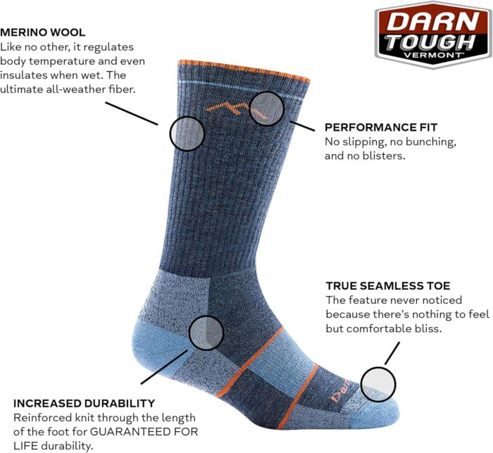 Darn Tough Vermont Merino Wool Boot Socks Full Cushion - Image 3