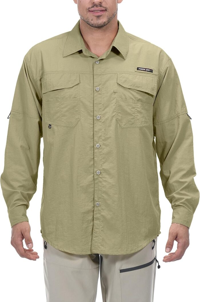 Little Donkey Andy Men's UPF 50+ UV Protection Shirt, Long Sleeve Fishing Hiking Shirt