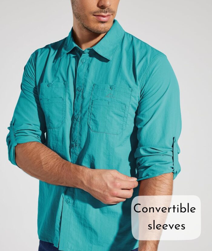 Willit Men's Long Sleeve Fishing Shirts Sun Protection UPF 50+ SPF Shirts Hiking Shirts Cooling Quick Dry - Image 4