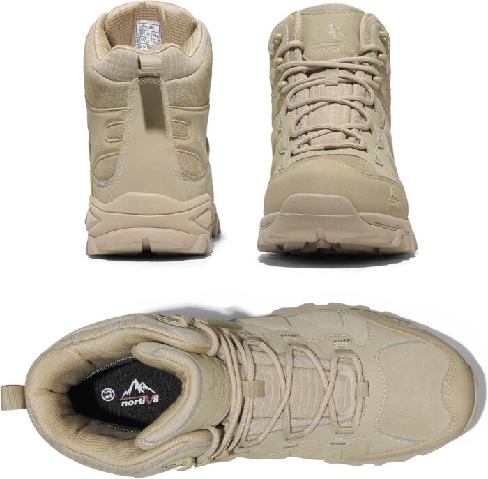 NORTIV 8 Men's Waterproof Hiking Boots Outdoor Mid Trekking Backpacking Mountaineering Shoes - Image 4