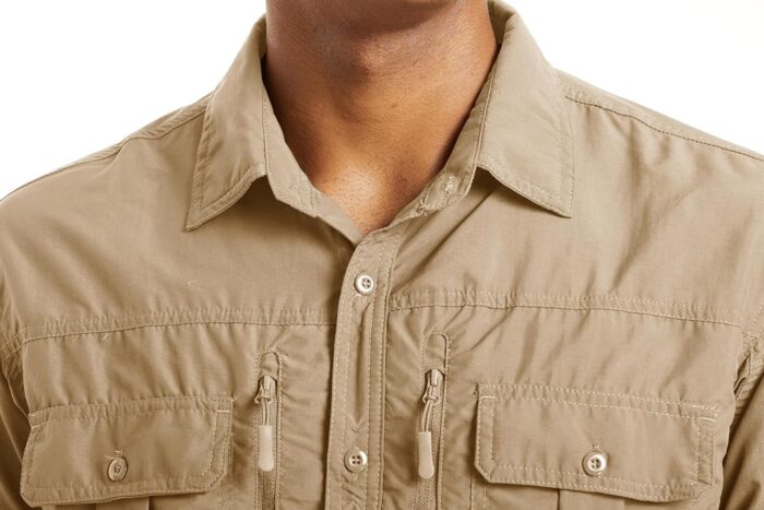 MAGCOMSEN Men's UPF 50+ Sun Protection Shirts, Button Down Long Sleeve Shirt for Hiking, Fishing, Safari - Image 6