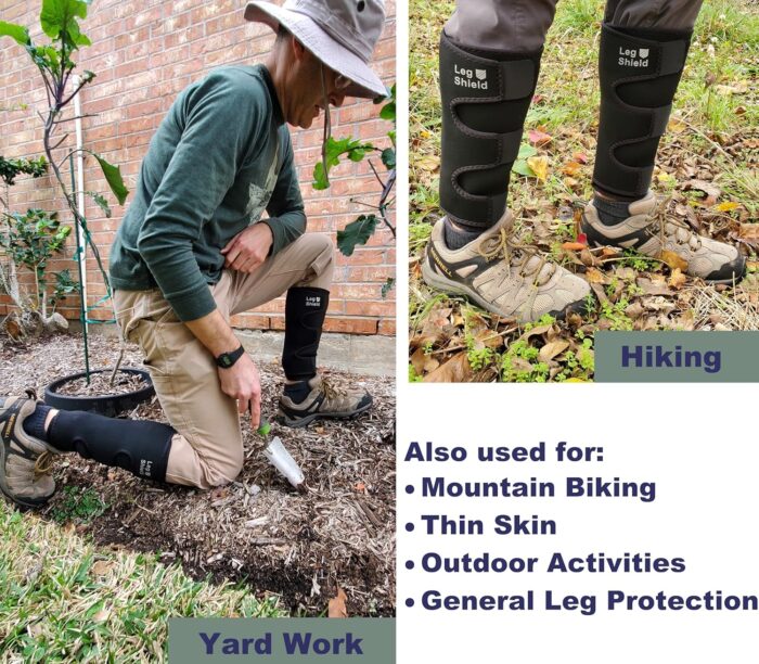 Leg Gaiters - Hook and Loop Design - Lower Leg Protection for Mountain Biking, Yard Work, Thin Skin, Outdoors, and General Shin/Calf Protection - Neoprene (Pair) - Image 4